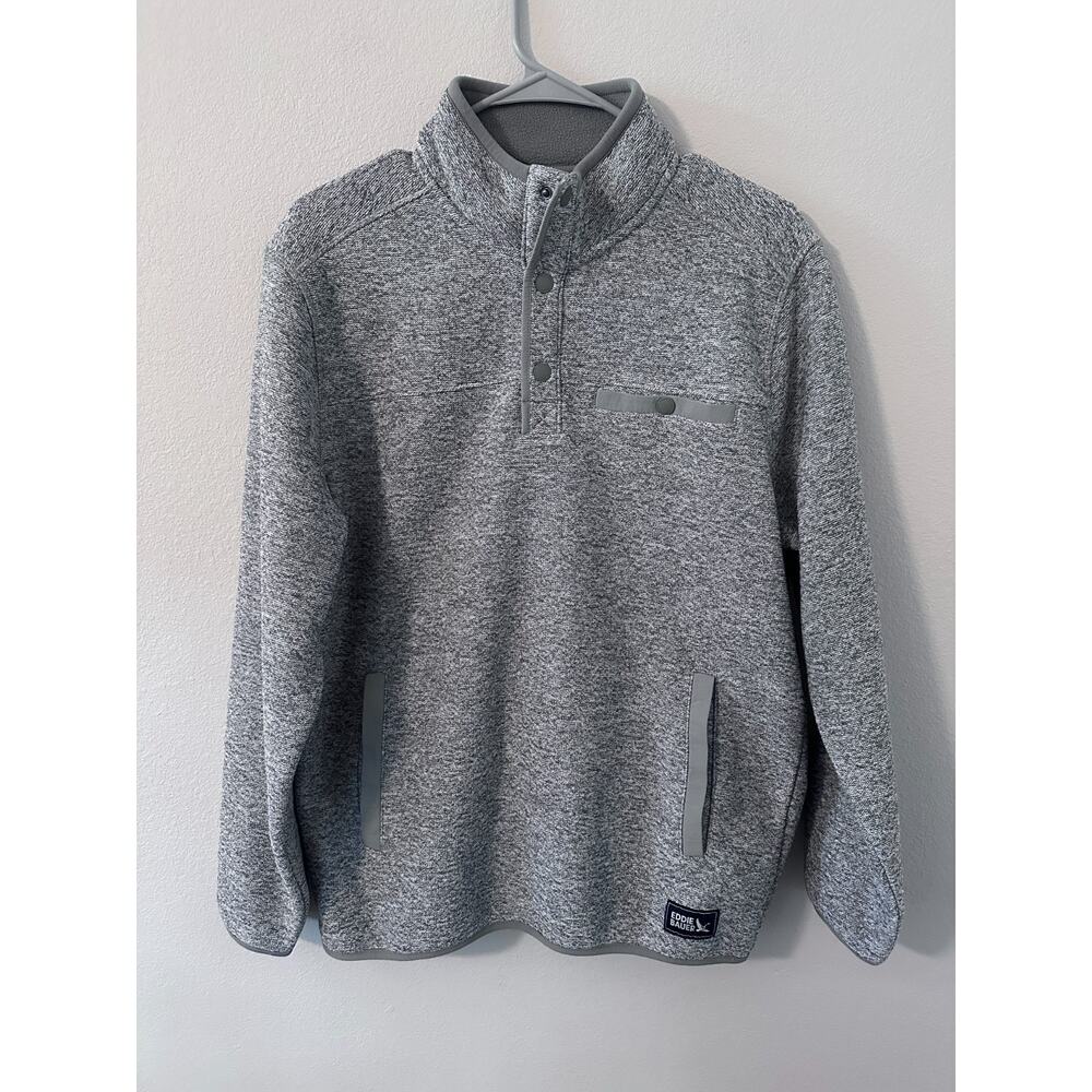 Eddie‎ Bauer Men's Quarter Snap Pullover Mockneck Sweater Warm Fleece Small